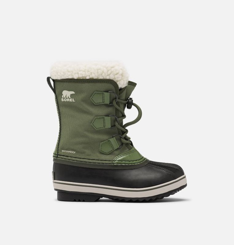 Kids Snow Boots Green/Black - Sorel Youth Yoot Pac™ Nylon - 689-KNDPBO